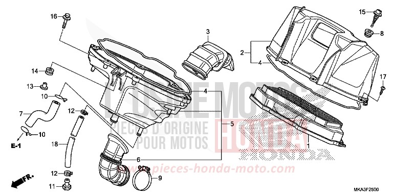 LUFTFILTER von NC750X DCT MAT GUNPOWDER BLACK METALLIC (NH436) von 2018